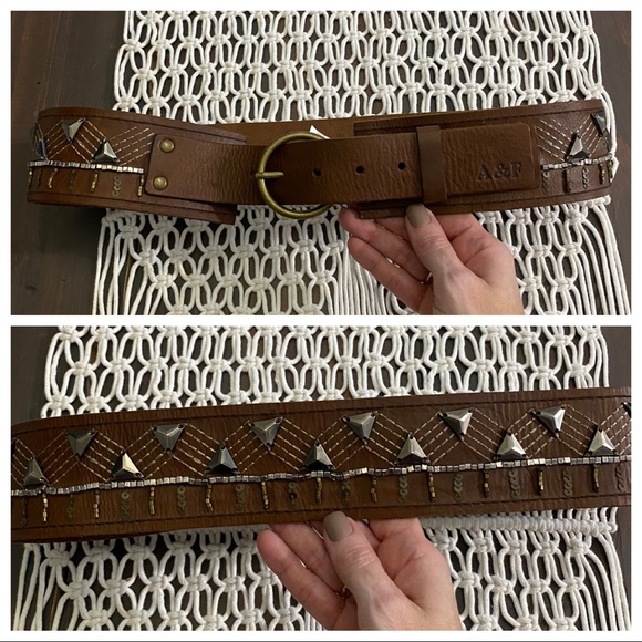 Abercrombie & Fitch Accessories - NWT A&F studded wide leather belt